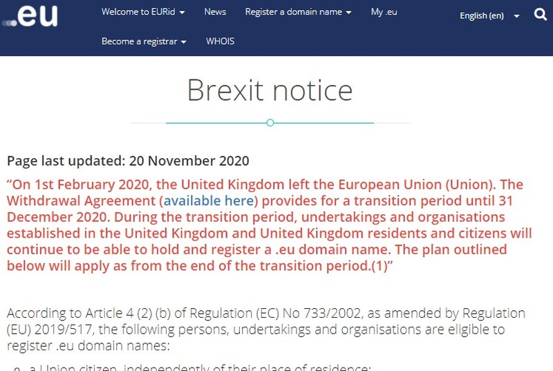 .eu ドメインを管理する EURid による注意喚起