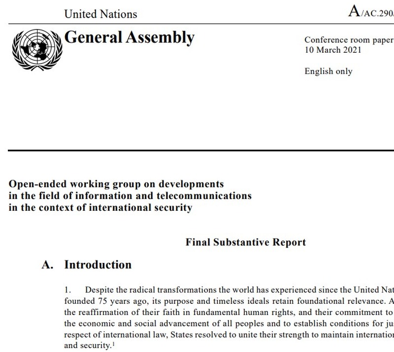 国家的無差別サイバー攻撃に反対、国連加盟国が「責任ある国家がとるべきオンライン上の行動」について合意