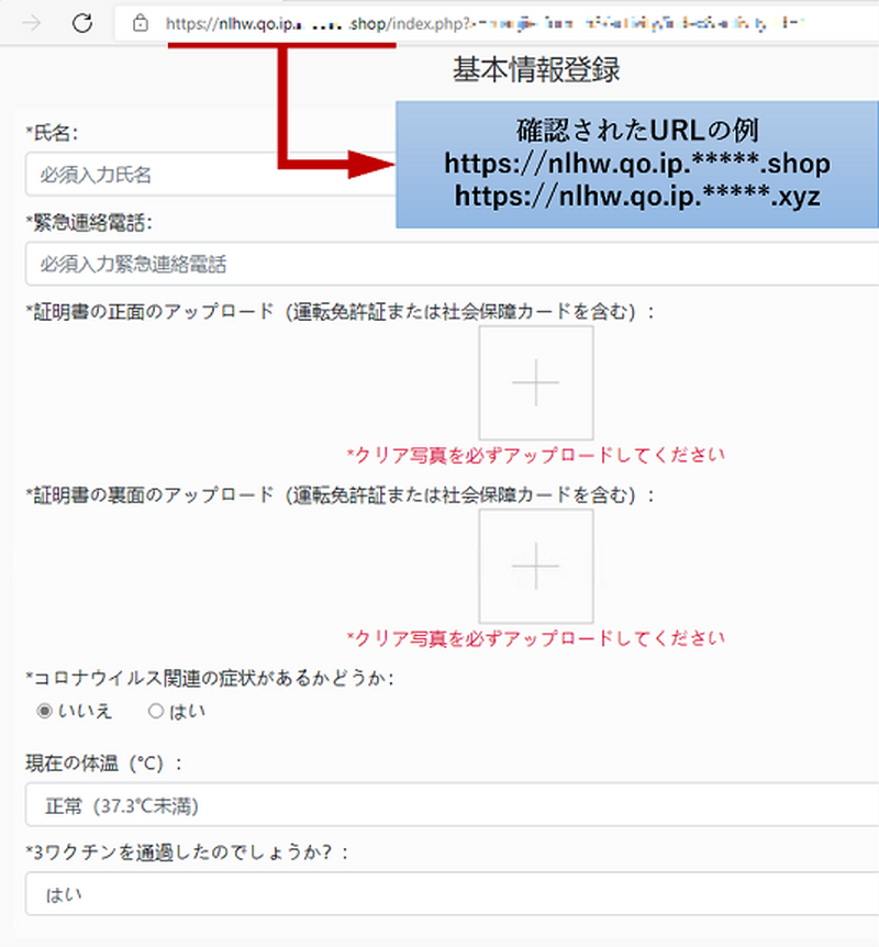 図：フィッシングサイト