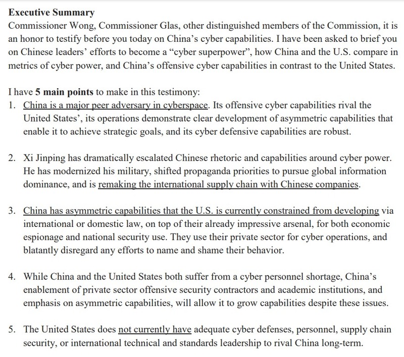 China’s Cyber Capabilities: Warfare, Espionage, and Implications for the United States