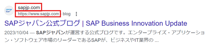 検索結果表示例：