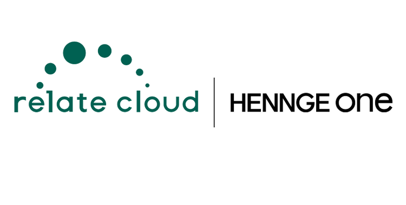 「HENNGE One」と「re1ate cloud」ロゴ