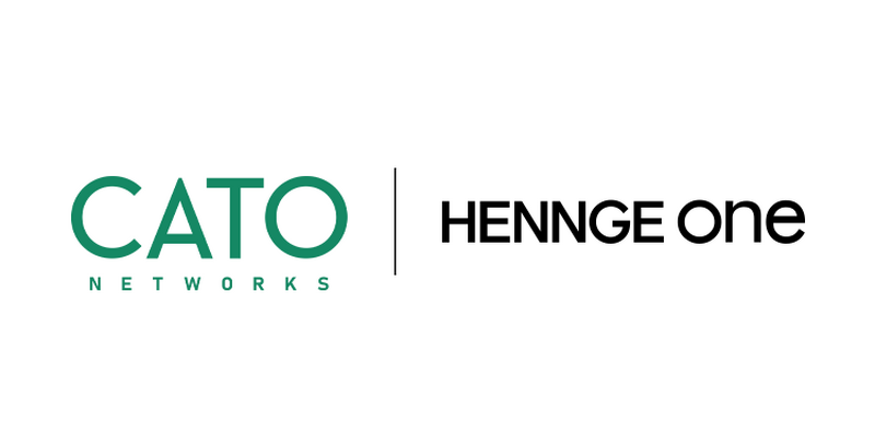 「HENNGE One」と「Cato Networks」のロゴ