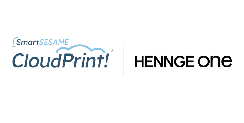 「HENNGE One」と「SmartSESAME CloudPrint！」のロゴ