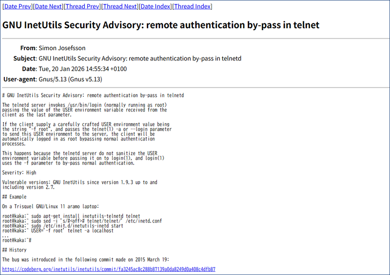 https://lists.gnu.org/archive/html/bug-inetutils/2026-01/msg00004.html