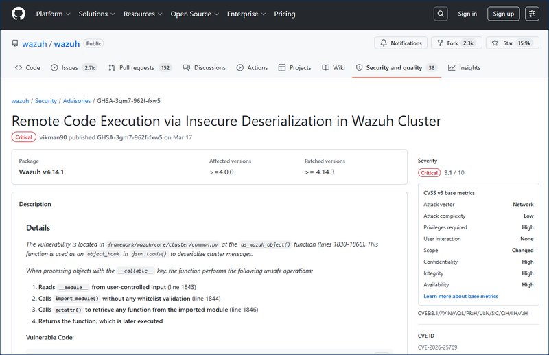 https://github.com/wazuh/wazuh/security/advisories/GHSA-3gm7-962f-fxw5