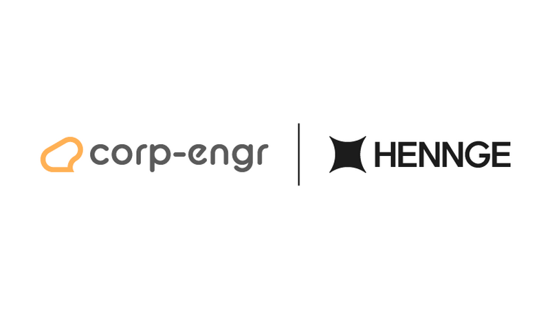 HENNGEと情シスSlack（corp-engr）のロゴ