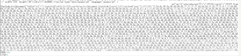 改ざんされたWebサイトに埋め込まれた難読化された JavaScript