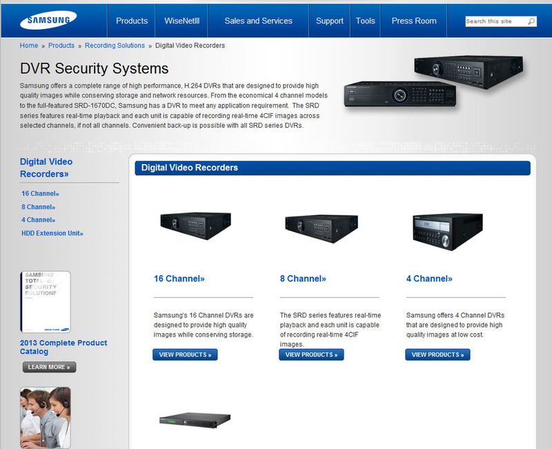 Samsungによる製品情報サイト