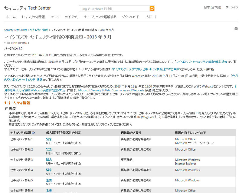 日本マイクロソフトによる発表