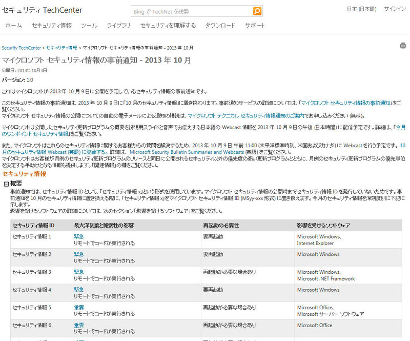 日本マイクロソフトによる発表