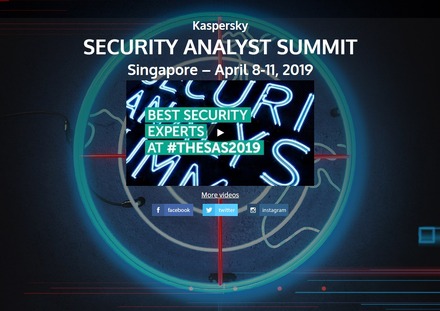 Kaspersky Security Analyst  Summit（ https://sas.kaspersky.com/ ）