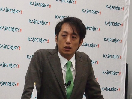 カスペルスキーの代表取締役社長である川合林太郎氏