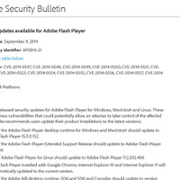 「Adobe Flash Player」のセキュリティアップデートを公開、至急の適用を（アドビ） 画像