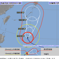 台風19号予想進路図（気象庁ホームページより）