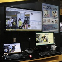 LYKAON（リカオン）のブースでデモ展示されていた顔認証徘徊防止システム