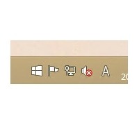 通知領域のGet Windows 10アプリアイコン（左端）