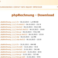 「phpRechnung」のダウンロードサイト