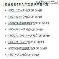 架空請求事業者一覧を更新、その手口を記述したPDFファイルも公開(東京都) 画像