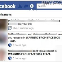 削除済み偽アプリから送信される「Facebookチームからの警告」という偽メッセージへ注意喚起(マカフィー) 画像