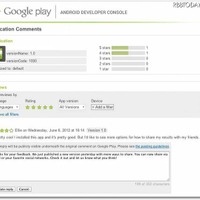 Google Play、Androidアプリの開発者がユーザーレビューにコメントできる機能を追加、ユーザーサポートとしても利用できるように(米Google) 画像
