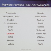 Avalancheネットワークを利用していたマルウェア群