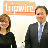 Belden Inc. 貝田 章太郎 氏（右）とトリップワイヤ・ジャパン株式会社 マーケティングマネージャー Christine Wu 氏（左）