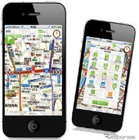 iPhone向け「震災時帰宅支援マップ 首都圏版」をバージョンアップし販売開始、ダウンロードして本体に格納するため手元に携帯可能(マップル・オン) 画像
