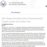 米国証券取引委員会、サイバー犯罪対策ユニットと暗号通貨詐欺担当の人員を 2 倍に 画像