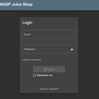 OWASP Juice Shop のログインフォーム