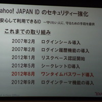 会員企業のヤフー株式会社からは、Yahoo! Japanのアイデンティティセキュリティ対策経緯等が説明された