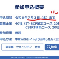 「令和 6 年度中小企業サイバーセキュリティ特別支援事業」参加申込