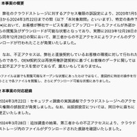 リリース（本事案の概要）