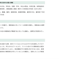 リリース（誤送信した資料に含まれる個人情報）