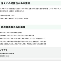 リリース（漏えいの可能性がある情報）