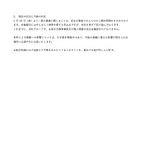 リリース（現在の状況と今後の対応）