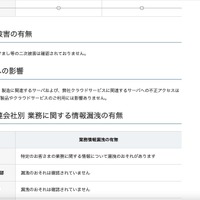 リリース（不正利用等の二次被害の有無）