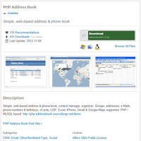 PHP Address BookのWebサイト
