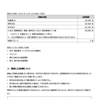 リリース（漏洩した情報）