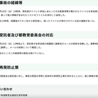 リリース（事故の経緯等）