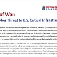 「Cloud of War（2025/10/9, American Security Project, https://www.americansecurityproject.org/cloud-of-war-the-ai-cyber-threat-to-u-s-critical-infrastructure/）」