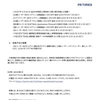 リリース（実施予定の措置）