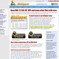 「BitZipper」のWebサイト