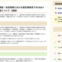 リリース（環境に関する調査・助言業務における委託事業者でのUSBメモリの紛失事案について（速報））