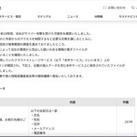 リリース（本事象の概要）