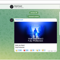 図2： 2026年1月28日に作成されたShieldGuardのTelegramチャンネル。登録者数は7,000人に迫る