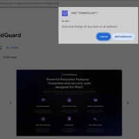 図8： Chromeウェブストア上のShieldGuard