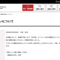 リリース（個人情報の漏えいについて）