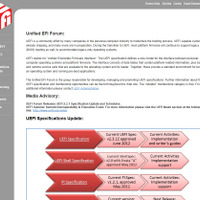 Unified EFI Forum（UEFI）のサイト