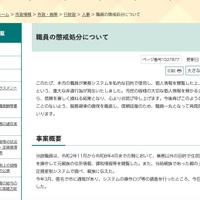 リリース（職員の懲戒処分について）
